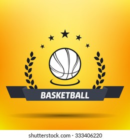 Streetball and basketball basket icon logo - stock vector