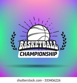 Streetball and basketball basket icon logo - stock vector