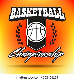 Streetball and basketball basket icon logo - stock vector