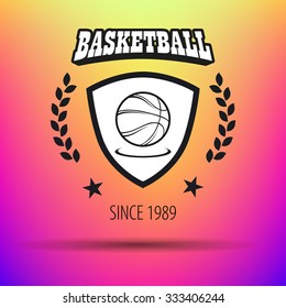 Streetball and basketball basket icon logo - stock vector