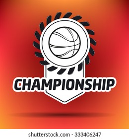 Streetball and basketball basket icon logo - stock vector