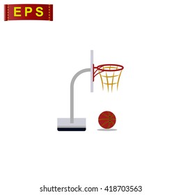 streetball icon, vector basketball sign, isolated basketball court sign