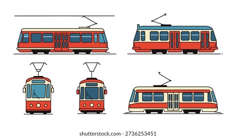 Streetcar Line art vector dynamic design