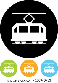 Streetcar tram Vector icon isolated