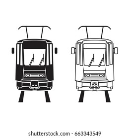 Streetcar Vector Icon 
