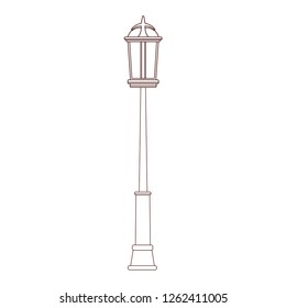 Streetlight cartoon isolated