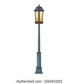 Streetlight cartoon isolated