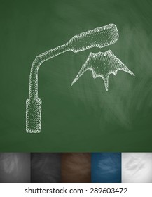 streetlight icon. Hand drawn vector illustration. Chalkboard Design