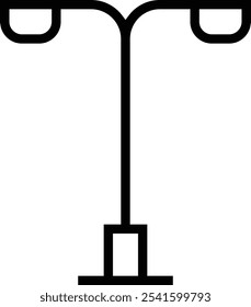 streetlight icon. Thin linear style design isolated on white background