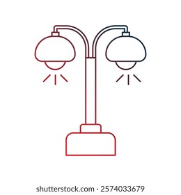 streetlight icon with white background vector stock illustration