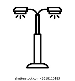 Streetlight Vector Line icon design