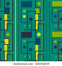 Streets and city lights seamless pattern. Suitable for screen, print and other media.