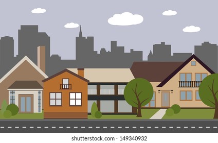 Streets and houses