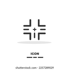 Streets icon in black and white colour