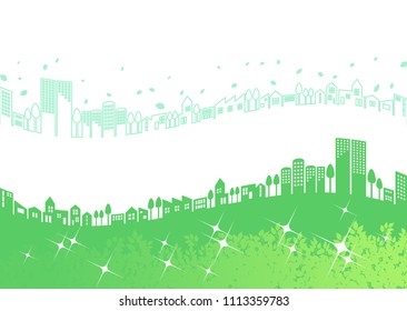 Streets with many plants 
