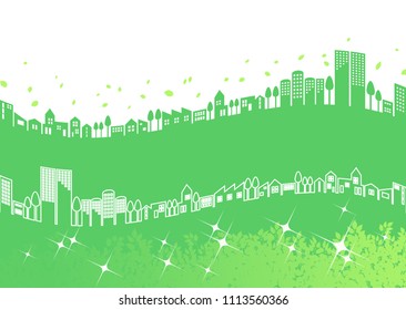 Streets with many plants 