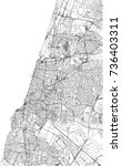 Streets of Tel Aviv, city map, Israel
