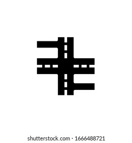 streets vector icon design on white background Perfect for traffic signs