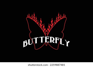 streetwear Aesthetic butterfly quotes design inspiration templates