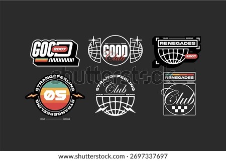 Streetwear apparel vector asset pack