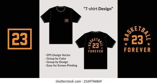 Streetwear basketball forever theme design for premium t-shirt vector clothing merchandise