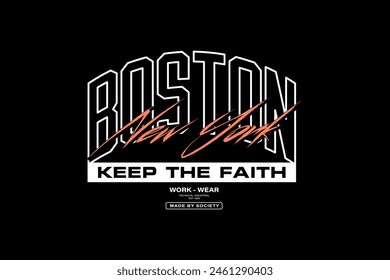 Streetwear boston typography graphic tshirt design quotes ideas customize templates