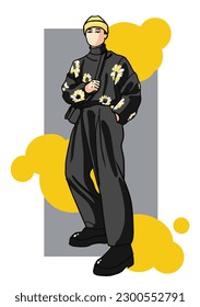 Streetwear character fashion vector art