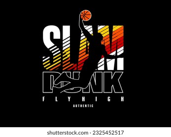 Streetwear clothing Basketball typography vector template graphic tees ready for print