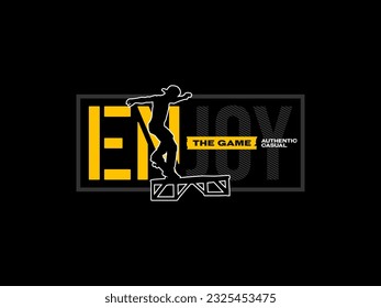 Streetwear clothing Enjoy Skate typography vector template graphic tees ready for print
