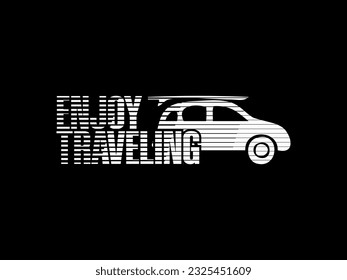 Streetwear clothing Enjoy Traveling typography vector template graphic tees ready for print