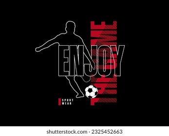 Streetwear clothing Football typography vector template graphic tees ready for print