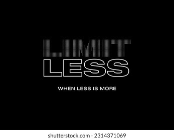 Streetwear clothing Limitless typography vector template graphic tees ready for print