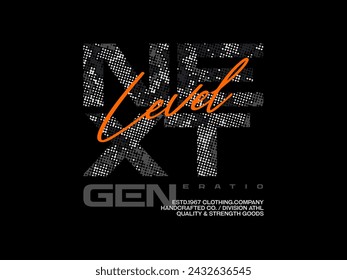 Streetwear clothing next generation typography vector template graphic tees ready for print