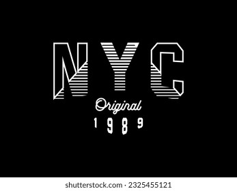 Streetwear clothing NYC typography vector template graphic tees ready for print