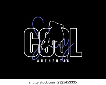 Streetwear clothing Stay Cool Skate typography vector template graphic tees ready for print