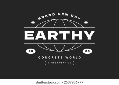 Streetwear concept design. Fashion apparel typography style. Vintage urban clothing template