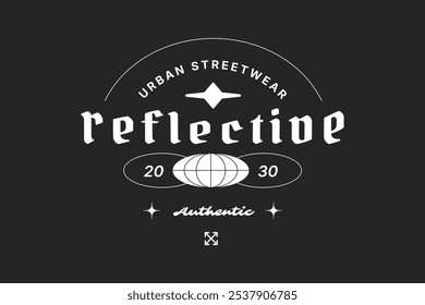 Streetwear concept design. Fashion apparel typography style. Vintage urban clothing template