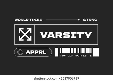 Streetwear concept design. Fashion apparel typography style. Vintage urban clothing template