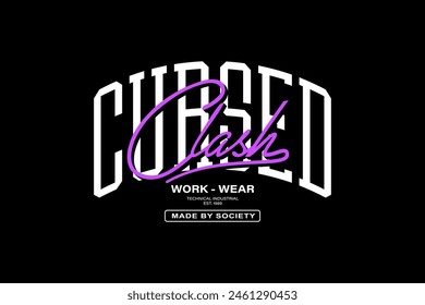 Streetwear cursed typography graphic tshirt design quotes ideas customize templates