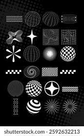 streetwear design decoration elements set