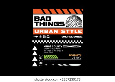 Streetwear design graphic concept modern vector file template