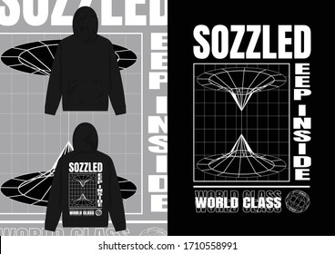 Streetwear Design Hoodie with Industrial Deep Hole Design
