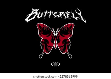 Streetwear Design T Shirt Butterfly