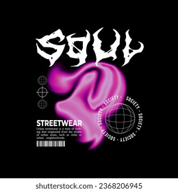 Streetwear Design, Urban Style, Text Slogan, Texture. Print Pattern Design for T-shirts, Jackets or Screen Printing.