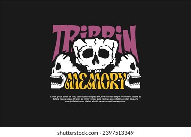 streetwear design vector, horror type design, ready for printing as well