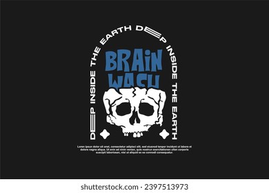 streetwear design vector, horror type design, ready for printing as well