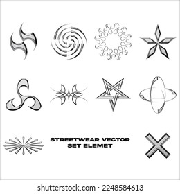 Streetwear Element Collection Hand Drawing Vector Design