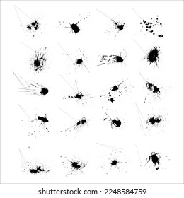Streetwear Element Collection Splatter Vector Design