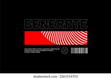 Streetwear element design for tshirt and modern printing