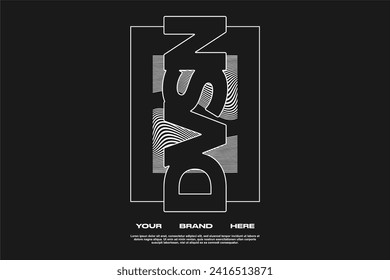 streetwear fashion tshirt design modern printing vector logo